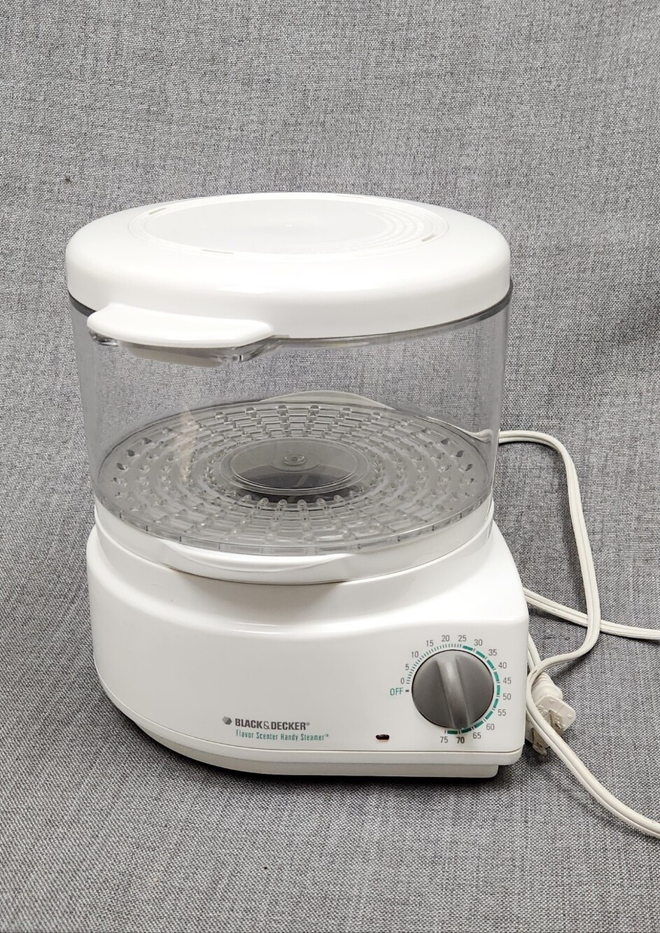 BLACK+DECKER Flavor Scenter Handy Steamer White 2-6 qt Electric Food Steamer